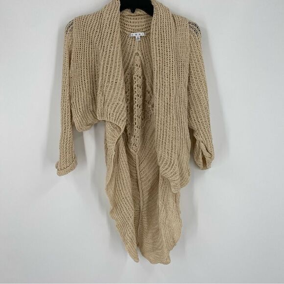 CAbi Teachers Pet Linen Open Front Cardigan size M - Picture 1 of 3